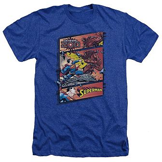 Superman Superman Vs Zod Adult Heather T-shirt