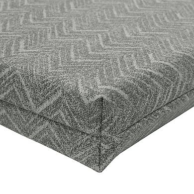 MYNE Fifty Shades of Grey Outdoor Chevron Print Bench Seat Cushion 48 x 18