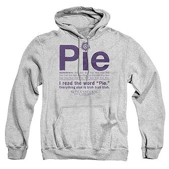 Supernatural Pie Adult Pull Over Hoodie