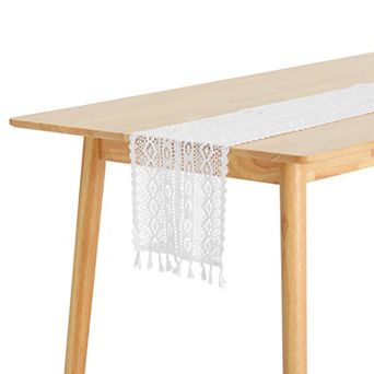 Bedroom Decor Bridal Party Lace Tassels Table Runner 1 Pack 9" X 63"