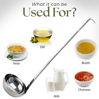 Alpine Cuisine Stainless Steel Ladle With Long Handle, Best Kitchen Accessories For Stirring