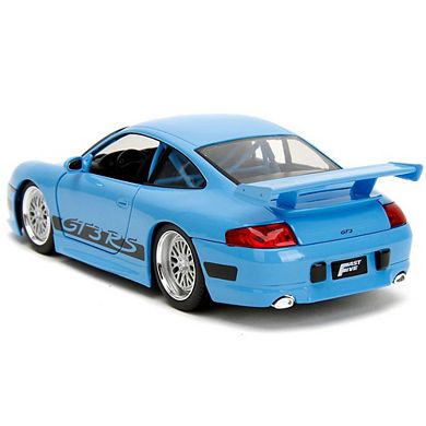 Diecast Porsche 911 GT3 RS Light Blue with Black Accents "Fast & Furious" Movie