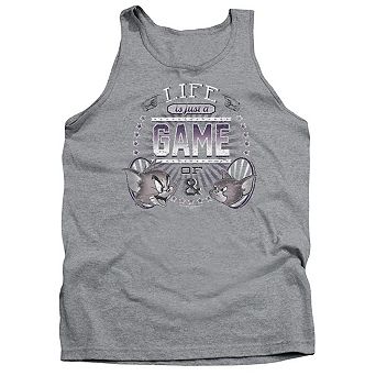 Tom And Jerry Life Is A Game Adult Tank Top