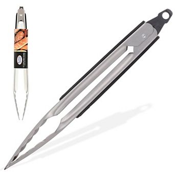Alpine Cuisine Stainless Steel Serving Tongs, Heat Resistant Handle, Easy Lock & Dishwasher Safe