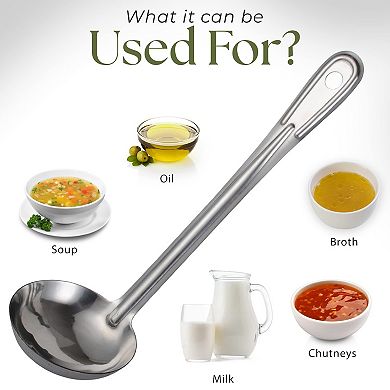 Alpine Cuisine 13" Stainless Steel Laddle, 1 Count