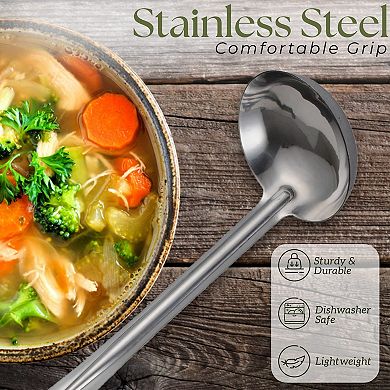 Alpine Cuisine 13" Stainless Steel Laddle, 1 Count