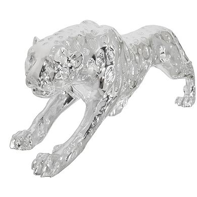 Afd Home Standing Silver Leopard Large 31 Inches Long
