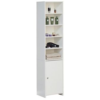 Tall Freestanding Bathroom Laundry Storage Organizer Cabinet Linen Tower