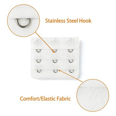 Ladies 3 Hook Bra Extension 2 Pcs