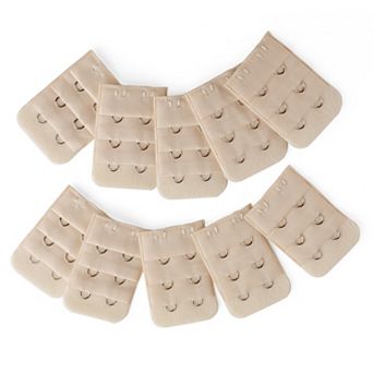 Lady 3 X 2 Hooks Brassiere Bra Strapless Extension Strap Extender, 10 pc