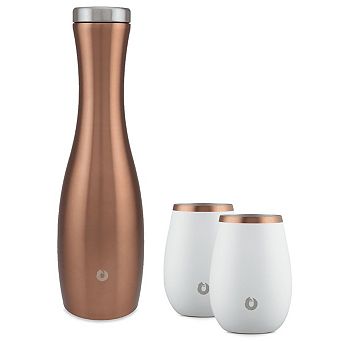 Premium Insulated Wine Carafe And Wine Glass Set