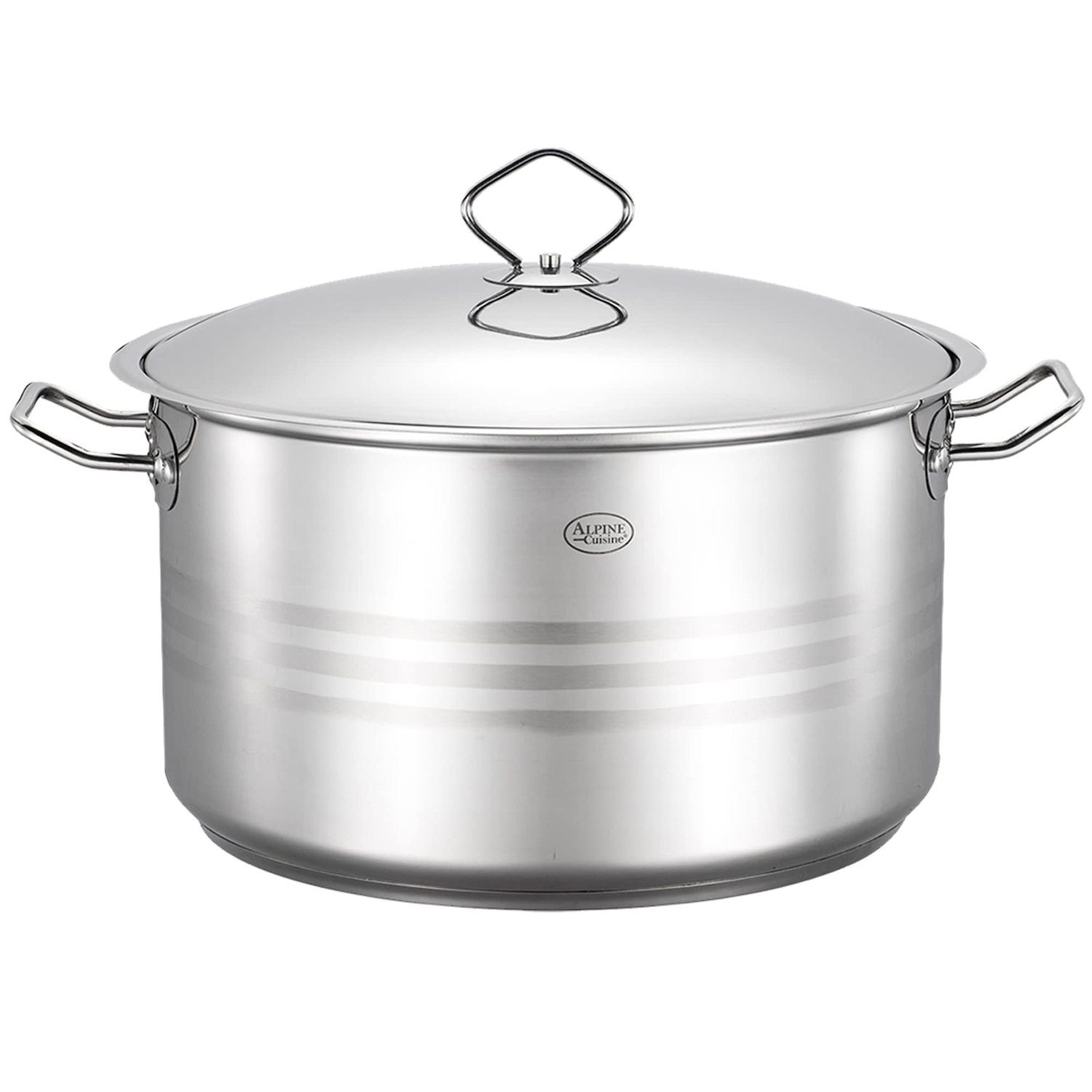 Oster Sangerfield 5 Piece 4 Quart Stainless Steel Dutch Oven with Lid and 3-Section Dividers