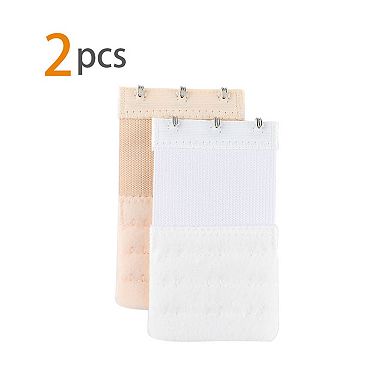 Bra Extenders 3-Row 3-Hook Elastic Bra Extension 2 Packs