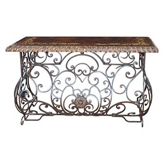Afd Home Santa Lucia Peruvian Forged Iron Console