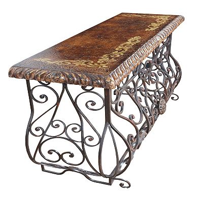 Afd Home Santa Lucia Peruvian Forged Iron Console