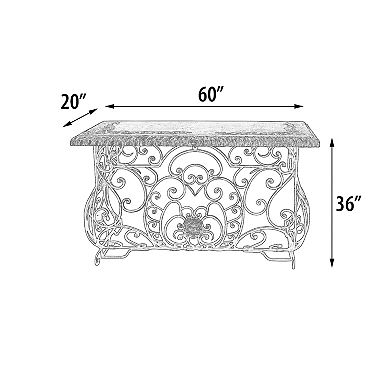 Afd Home Santa Lucia Peruvian Forged Iron Console