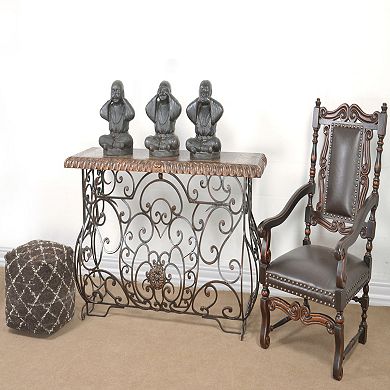 Afd Home Santa Lucia Peruvian Forged Iron Console