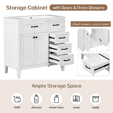 Merax Bathroom Vanity With Sink Combo,bathroom Cabinet