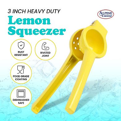 Alpine Cuisine Lemon Squeezer Heavy Duty 2.95in - Handheld Aluminum Citrus Juicer