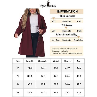 Plus size peacoat long deals