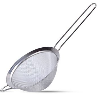 Alpine Cuisine Stainless Steel Strainer 7-inch With Durable Mesh & Sturdy Handle