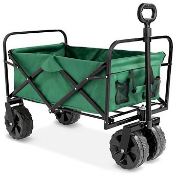 Green Heavy Duty Collapsible Multipurpose Indoor/outdoor Utility Garden Cart