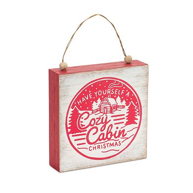 Winter Cabin And Trails Sentiment Sign (Set Of 4)