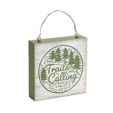 Winter Cabin And Trails Sentiment Sign (Set Of 4)