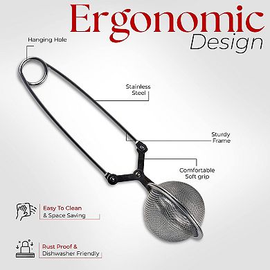 Alpine Cuisine High-quality Stainless Steel Mesh Tea Ball Strainer 2-inches