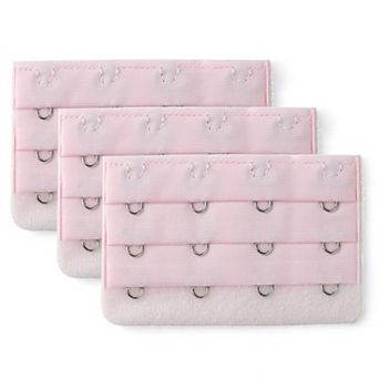 Bra Extensions Elastic Bra Extenders 3 Rows 4 Hooks, 3 pc