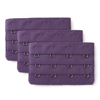 Bra Extensions Elastic Bra Extenders 3 Rows 4 Hooks, 3 pc