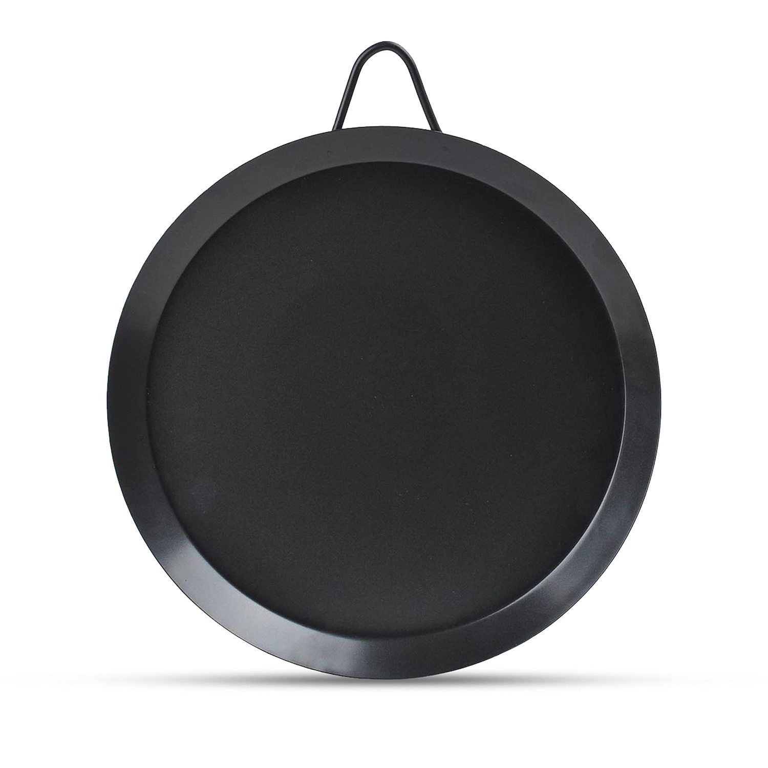 IMUSA 17 Oval Carbon Steel Comal with Metal Handles - Black