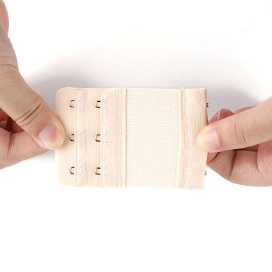 3pcs Lady 2 X 3 Hook And Eye Tape Stretchy Extension Bra Extender No Size White