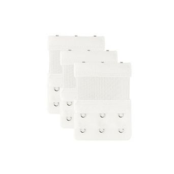 3 pc Lady 2 X 3 Hook And Eye Tape Stretchy Extension Bra Extender No Size White
