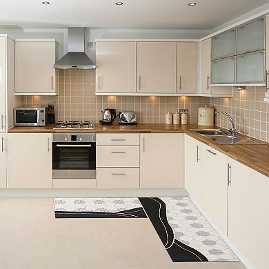 Farmhouse Style Kitchen Rugs Set 2 Pieces Kitchen Runner Rug For Kitchen Floor, 18" X 30"&18" X 47"