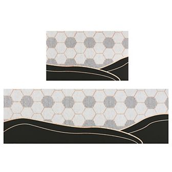 Farmhouse Style Kitchen Rugs Set 2 pc Kitchen Runner Rug For Kitchen Floor, 18" X 30"&18" X 47"