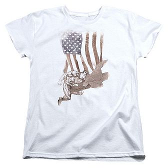 Superman Super American Short Sleeve Womens T-shirt
