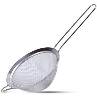 Alpine Cuisine Stainless Steel Strainer 5.5" With Durable Mesh & Sturdy Handle Kitchen Gadgets Tools