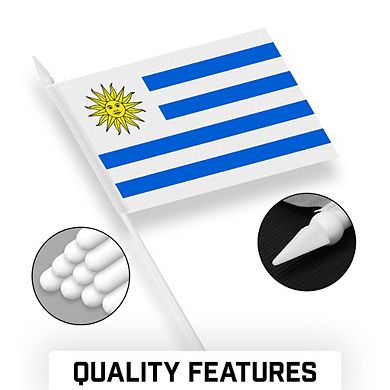 G128 4x6 Inches 30pk Printed 150d Polyester Handheld Stick Flag