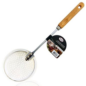 Alpine Cuisine Bamboo Wood Skimmer Spoon 13 Inch Rustproof, Integral Forming, Durable Skimmer Spoon