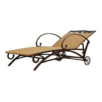 Resin Wicker / Steel Multi-position Chaise Lounge Chair Recliner