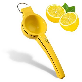 Alpine Cuisine Lemon/lime Squeezer With Hook - Handheld Aluminum Citrus Juicer
