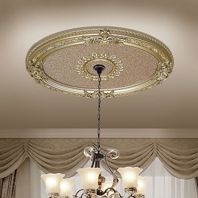 Afd Home Masterpiece Moldings Rose Gold Oval Ceiling Medallion