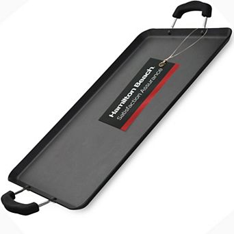 Hamilton Beach Nonstick Double Griddle 19x11" Black Aluminum Griddle With Multipurpose Use