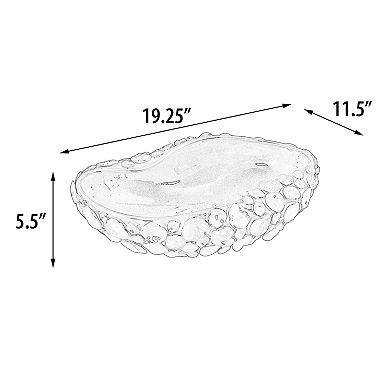 Afd Home Bayshore Silver Shimora Shell Centerpiece Bowl