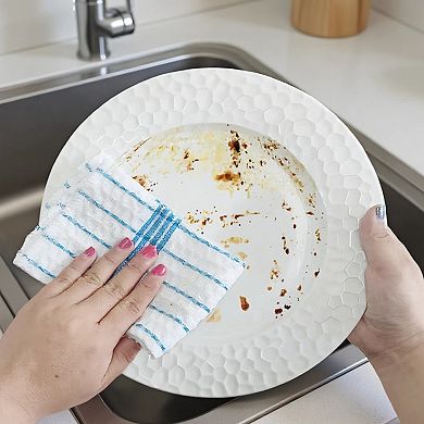 12 Pack Reusable Super Absorbent Cotton Lint Free Kitchen Towels Multi 12" x 12"