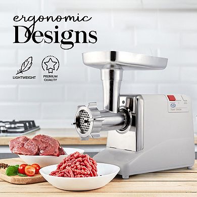 Electric Meat Sausage Super Grinder, Stainless Steel W/cutting Plates,1000w