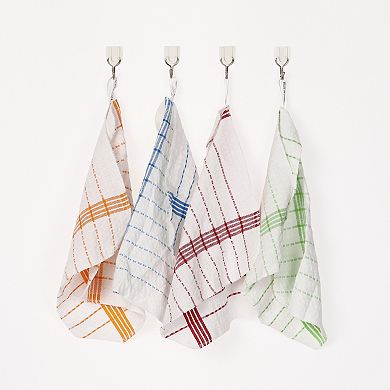 8 Pack Reusable Super Absorbent Cotton Lint Free Kitchen Towels Multi 12" x 12"