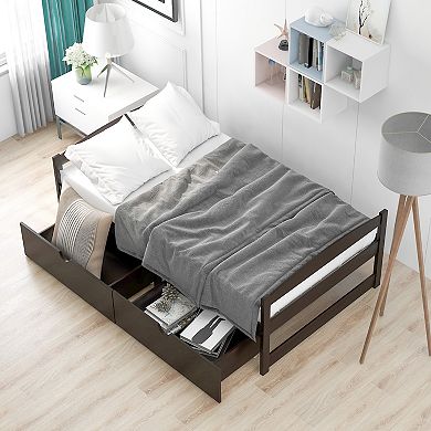 Merax Platform Bed With Two Drawers