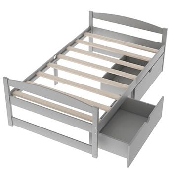 Merax Platform Bed With Two Drawers